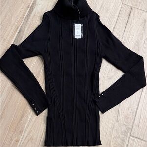 Black Turtleneck Sweater WHBM new size M